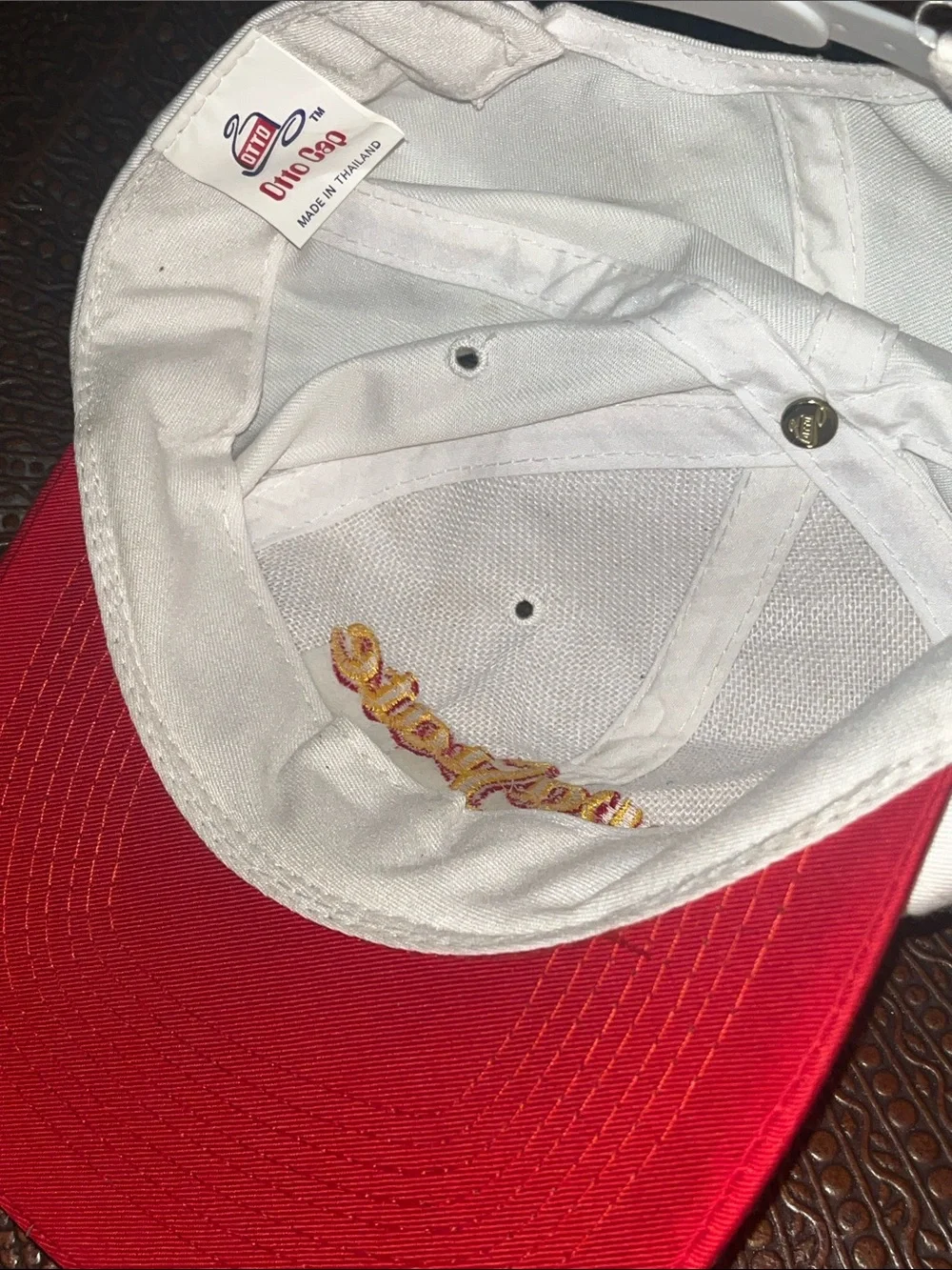 Meat Laboratory White and Red Baseball Hat